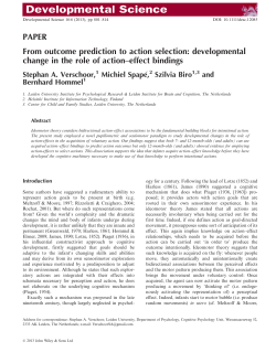 From outcome prediction to action selection