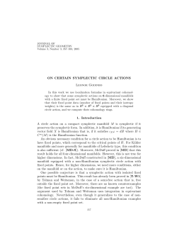 ON CERTAIN SYMPLECTIC CIRCLE ACTIONS
