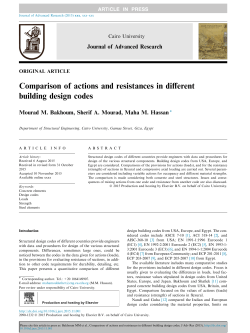Comparison of actions and resistances in different building design