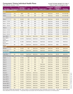 Consumers` Choice Individual Health Plans