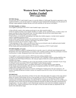 League Rules for 2016