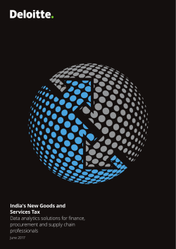 India`s New Goods and Services Tax