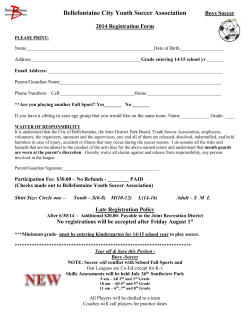 Bellefontaine City Youth Soccer Association