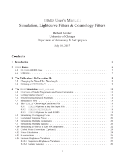 SNANA Manual - University of Chicago