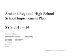 Goal area: Instruction - Amherst