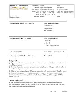 BIO 003 Natural Selection Lab