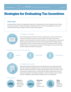 Strategies for Evaluating Tax Incentives
