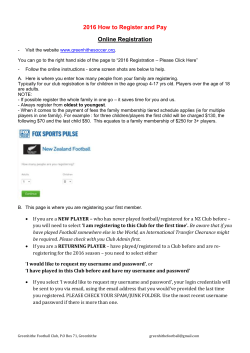 2016 How to Register and Pay