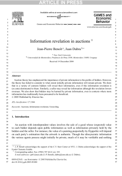 Information Revelation in Auctions