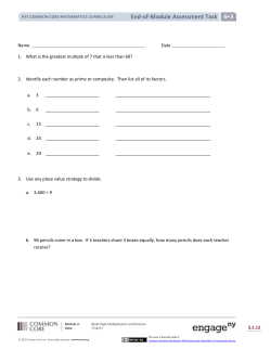 End-of-Module Assessment Task