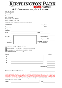 Entry Form - Kirtlington Park Polo Club