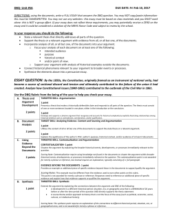 DBQ Road to Civil War - monmouth regional high school