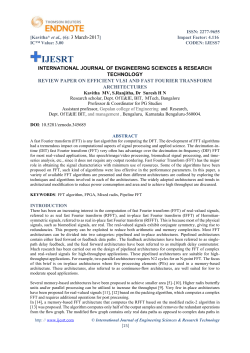 review paper on efficient vlsi and fast fourier transform