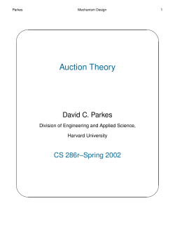 Auction Theory - Computer Science