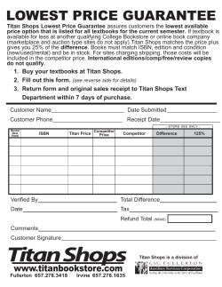 low price guarantee - Titan Shops Bookstore