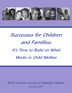 Successes for Children and Families