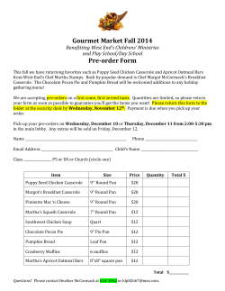 Fall14GMPre-orderform - West End United Methodist Church