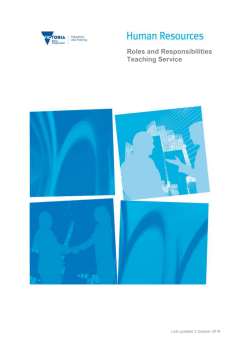 Roles and Responsibilities Teaching Service