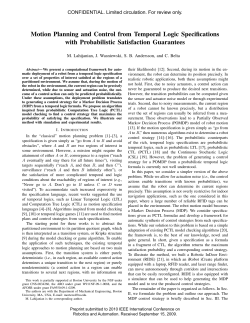 Motion Planning and Control from Temporal Logic Specifications