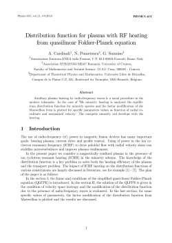 Distribution function for plasma with RF heating from quasilinear