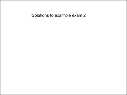 Solutions to example exam 2