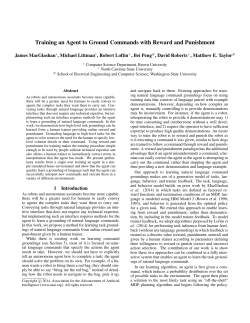 Training an Agent to Ground Commands with Reward and Punishment