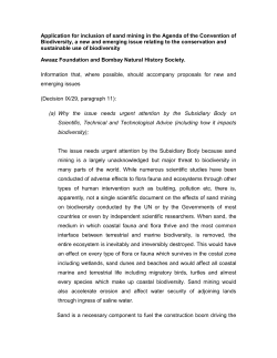 Application for inclusion of sand mining in the Agenda of the
