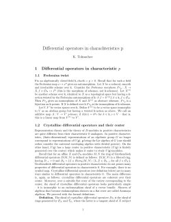 Differential operators in charachteristics p