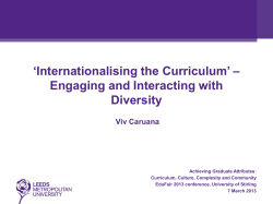 Internationalising the Curriculum &ndash; Engaging and Interacting with