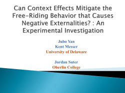 Can Context Effects Mitigate the Free-Riding Behavior that
