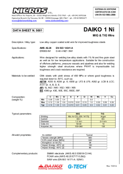 DAIKO 1 Ni - Daiko | welding consumables