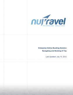 Navigating and Booking a Trip - Online Booking