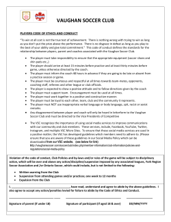 players code of ethics and conduct