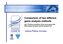Comparison of two different game analysis methods Jukka
