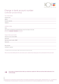 Change in bank account number