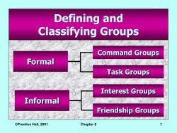 Foundations of Group Behavior
