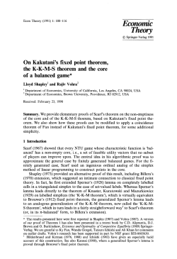 On Kakutani`s fixed point theorem, the KKMS