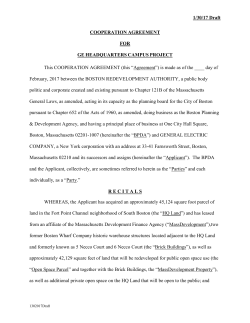 1/30/17 Draft COOPERATION AGREEMENT FOR GE