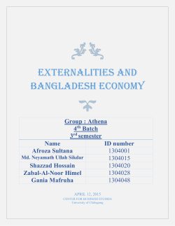 Externalities and bangladesh economy