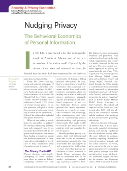 Nudging Privacy - IEEE Computer Society