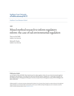 Mixed method research to inform regulatory reform: the case of rail