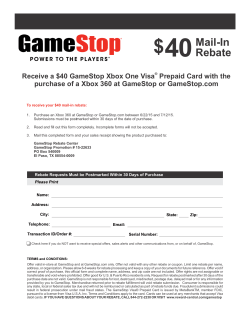 Mail-In Rebate