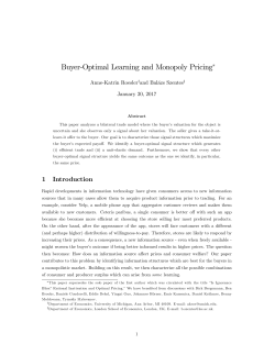 Buyer-Optimal Learning and Monopoly Pricing - Anne