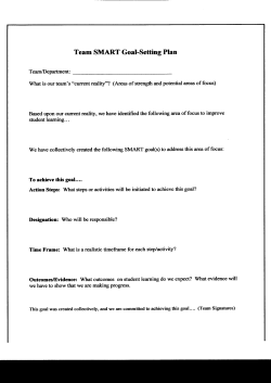 Team SMART Goal-Setting Plan