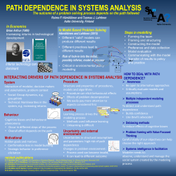HOW TO DEAL WITH PATH DEPENDENCE?