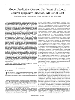 Model Predictive Control - Department of Electronic and