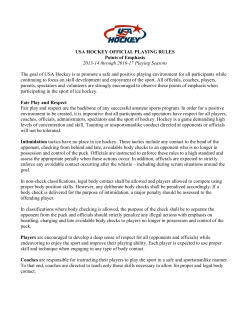 USA Hockey Official Playing Rules