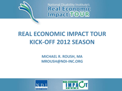 Real Economic Impact Tour Kick-Off 2012 Season