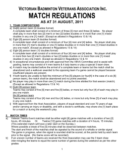Match Regulations
