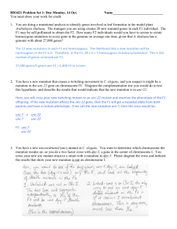 BIO421 Problem Set 1: Due Monday, 14 Oct